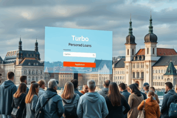 Kompiuterio ekrane rodomas greito kredito patvirtinimas internetu