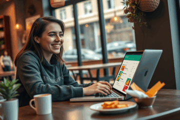 Asmuo naudojasi internetu skaitmeninei paskolai gauti be papildomų formalumų.
