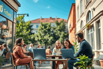 Žmonės naudojasi Finbee platforma asmeninėms paskoloms gauti internetu.