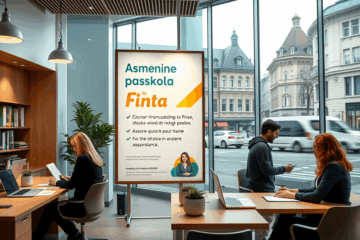 Žmogus, naudojantis asmeninę paskolą Finta skubiems finansiniams poreikiams.