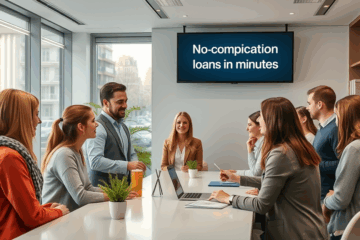 Asmeninė paskola MFIn reklaminis vaizdas su tekstu 'Kreditas Be Komplikacijų'