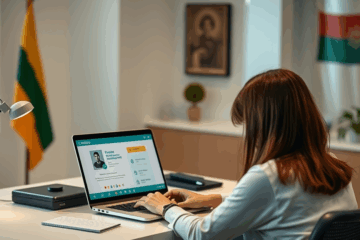 Žingsniai, kaip prašyti kortelės su pasu internetu per MIGRIS sistemą.