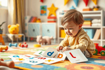 Vaizdas, iliustruojantis lengviausiai gaunamas korteles, skirtas vaikams mokytis skaityti.