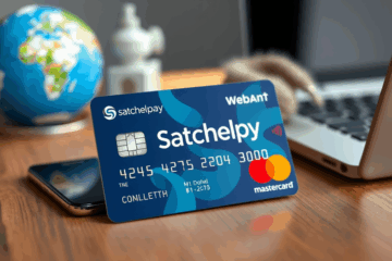 SatchelPay Mastercard kortelė su pabrėžiamais privalumais.